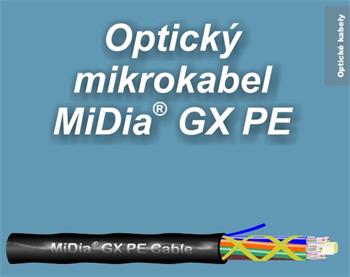 LT MiDia GX 24 vl. AW+, 2x12 vl./trub., OD 5,8 mm (6 el.), HDPE plášť
