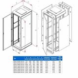 RACK Triton , 19", 22U, 600x600mm, stojanový - RZA-22-A66-XAX-A1