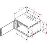 RACK Triton , 19", 9U, 600x500mm, nástěnný - RBA-09-AD5-CAX-A1