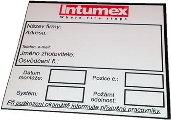 Samolepka Intumex